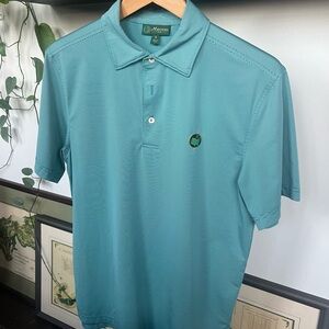 Masters — Berckmans Place / Clubhouse Logo Green Microstripe Polo Shirt